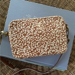 Madewell The Transport Camera Bag Spotted Calf Hair Leather Cross Body